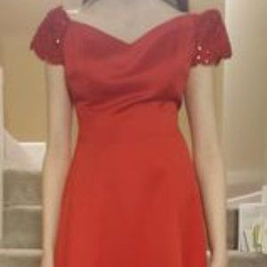 Vintage Red Off-the-Shoulder Formal by Jordan.